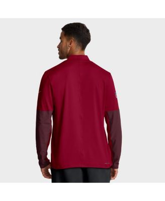 Men's Burgundy Washington Commanders Sideline Dri-FIT Half-Zip Pullover Hoodie