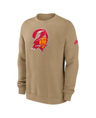 Men's Tan Tampa Bay Buccaneers Swing Pass Rewind Club Pullover Sweatshirt