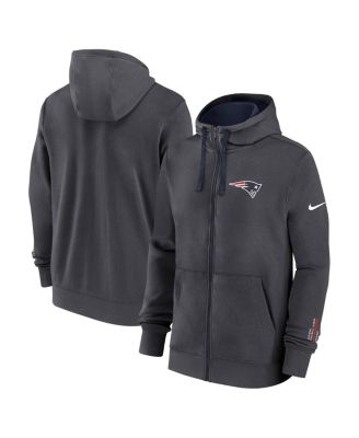 Nike - Men's Anthracite New England Patriots Primetime Club Full-Zip Hoodie