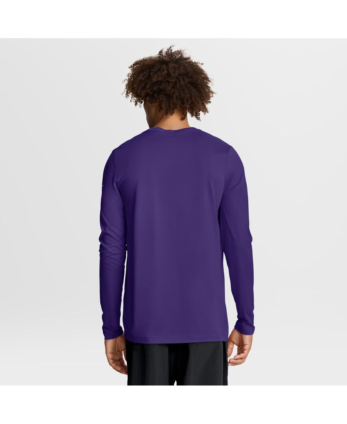 Nike Men's Purple Minnesota Vikings Primetime Legend Icon Performance Long Sleeve T-shirt In Purple