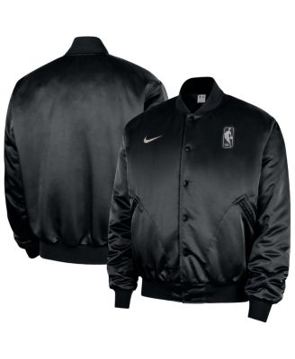 Nike - Men's Black NBA Authentic Lenticular Woven Satin Full-Snap Therma-FIT Jacket
