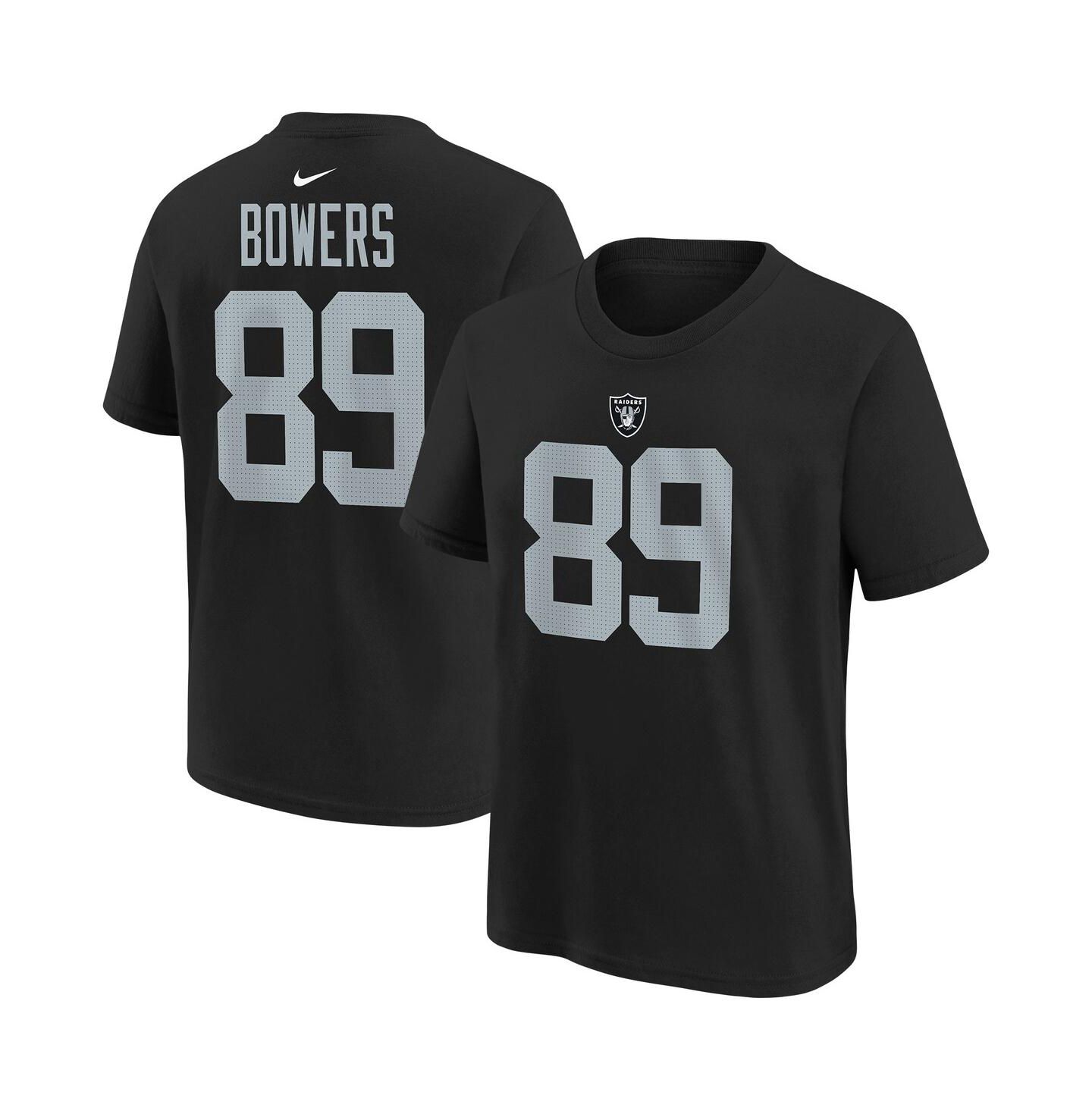 Детская футболка Nike Brock Bowers Black Las Vegas Raiders Player Name & Number — фото 1