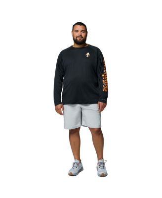 Men's Black Tennessee Volunteers Big Tall Terminal Tackle Long Sleeve Omni-Shade T-Shirt