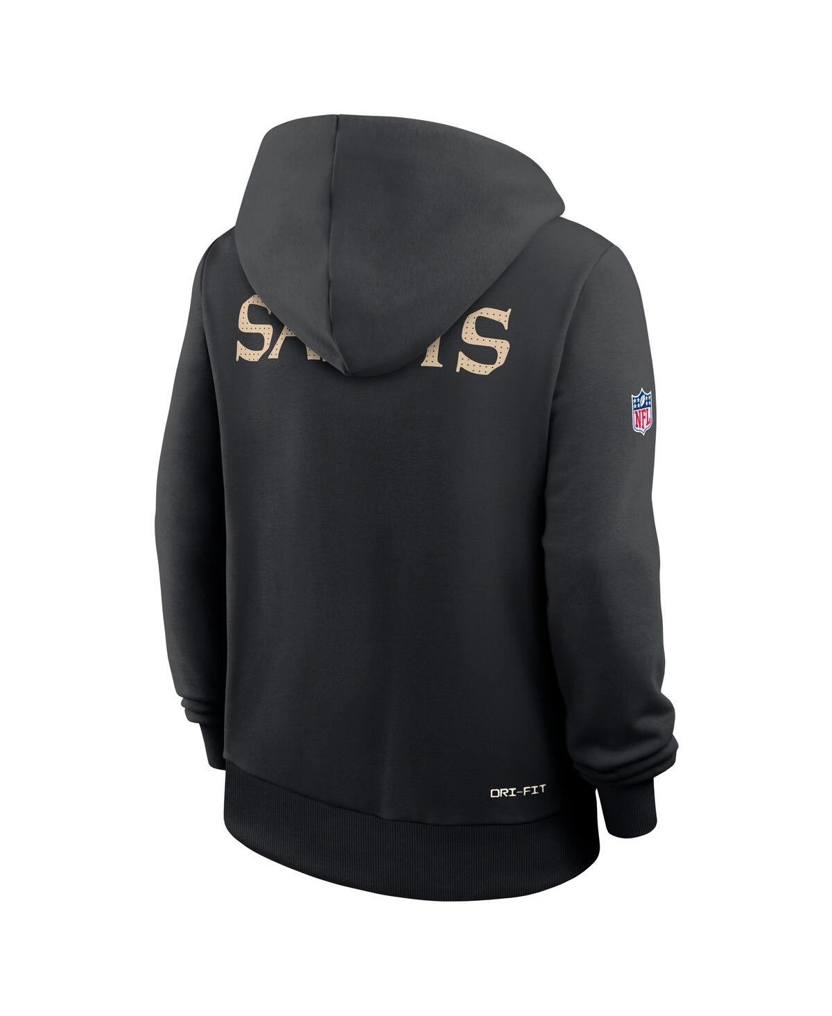 Nike Women's Black New Orleans Saints Sideline Standard Issue Initial Home Dri-fit Hoodie