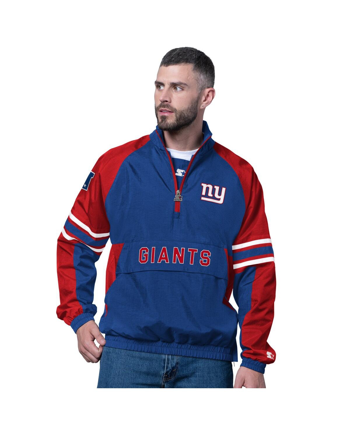 Starter Men's Royal New York Giants Prospect Half-Zip Pullover