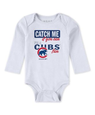 Baby Boys and Girls 3-Piece Heather Gray/White/Royal Chicago Cubs Three-Piece Turn Me Around Bodysuits Pants Set