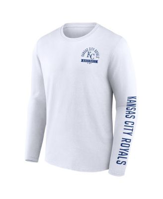 Men's White Kansas City Royals Press Box Long Sleeve T-Shirt
