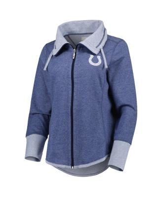 Women's Heathered Royal Indianapolis Colts Sport Sun Fade Full-Zip Sweatshirt