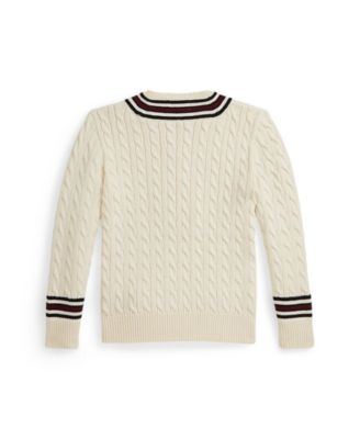 Boys' 2T-7 Stripe Detail Cricket Sweater