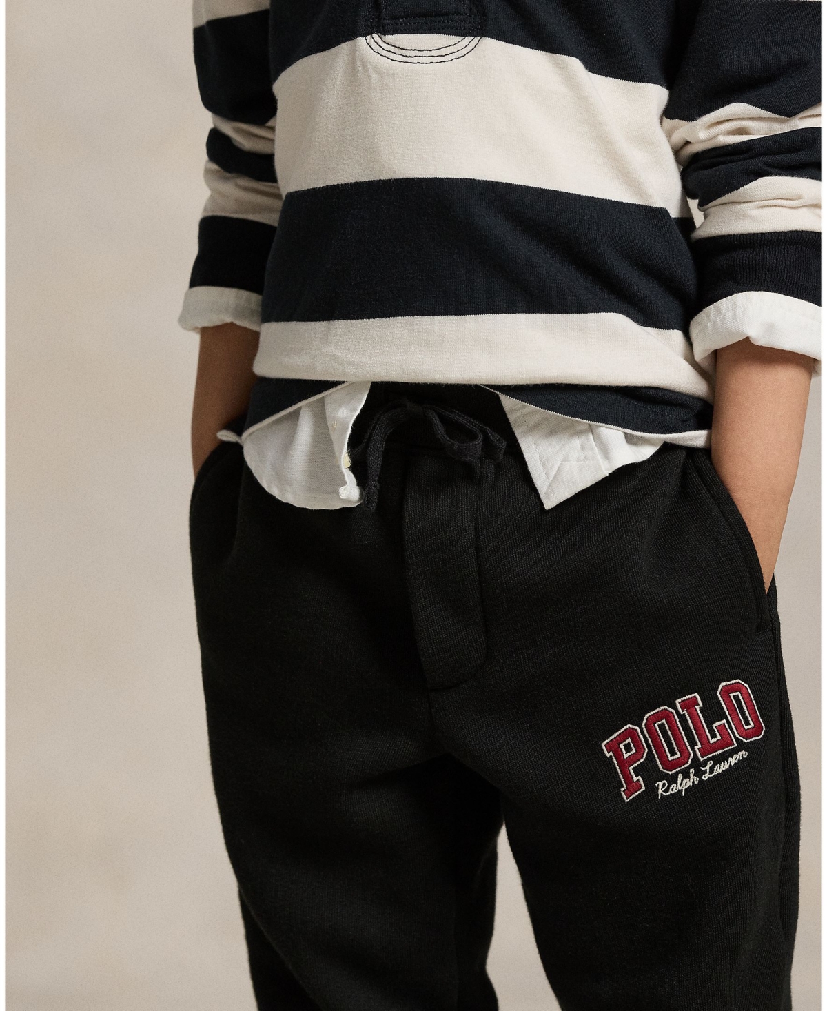 Polo Ralph Lauren Boys 2-7 Logo Fleece Jogger Pant In Black