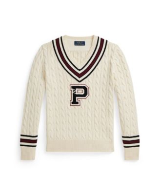 Boys' 8-20 Stripe Detail Cricket Sweater