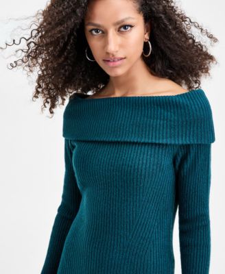 Women's Off-The-Shoulder Sweater Dress, Macy's Exclusive
