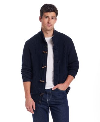 Men's Tuck Stitch Long Sleeves Sweater Jacket