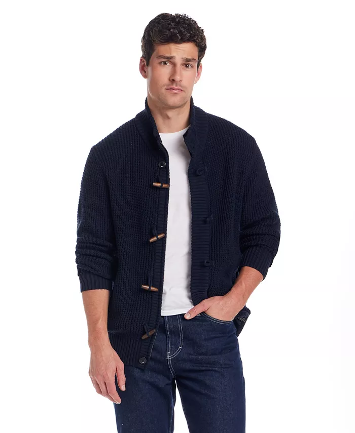 Men's Tuck Stitch Long Sleeves Sweater Jacket - thumbnail 2
