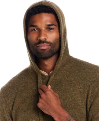 Men's Boucle Textured Hoodie Sweater