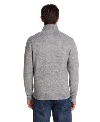 Men's Fuzzy Quarter Zip Long Sleeve Sweater