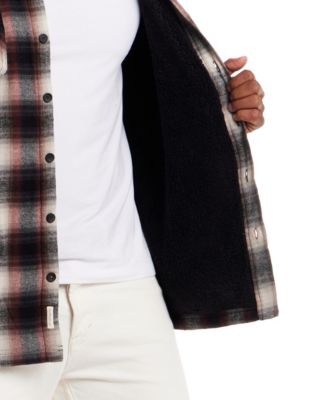 Men's Sherpa-Lined Flannel Shirt Jacket