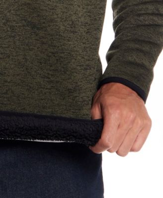 Men's Fleece Quarter Zip Sweater with Sherpa