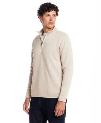 Men's Fleece Quarter Zip Sweater with Sherpa