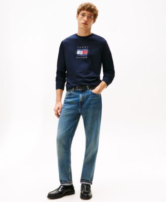 Men's Linear Flag Graphic Long-Sleeve T-Shirt