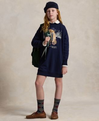 Girls 7-16 Polo Bear Fleece Sweatshirt Dress