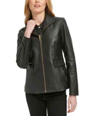 Women's Zip-Front Leather Jacket
