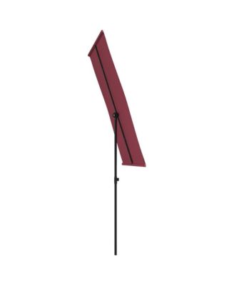Garden Parasol Bordeaux Red Polyester, Aluminum Medium