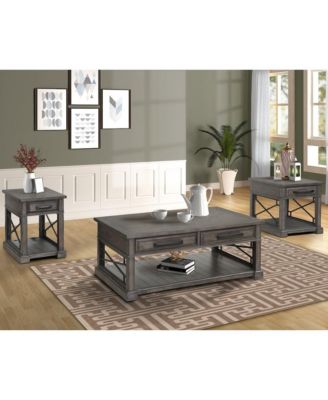 Parker House Sundance End Table – 1 Pc, Wood, Smokey Grey Finish, Rustic Style Living Room Accent Furniture