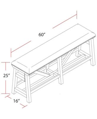 Lodge Dining Upholstered Counter Bench