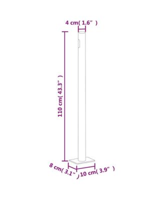 Side Awning Black 100% Polyester with PU coating Large