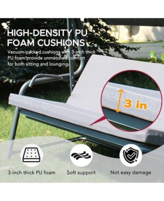 4-Seat Luxury Swing and Bed with Elastic Metal Mesh Seat