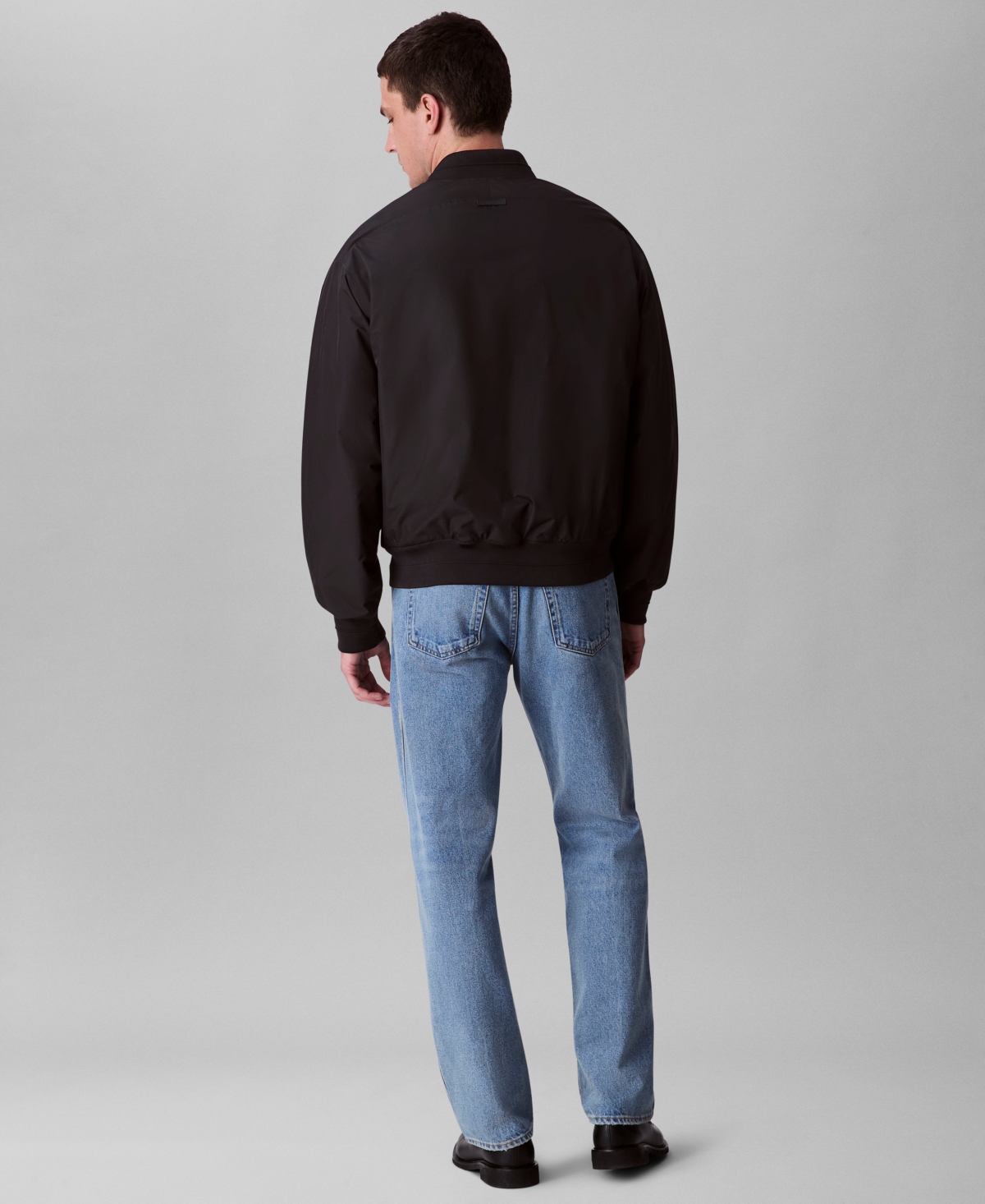 Calvin Klein Men's Hero Bomber Full-zip Long Sleeve Jacket In Black