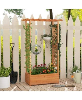 2PCS Raised Garden Bed Vertical Plant Container for Vine Climbing Plant Flower