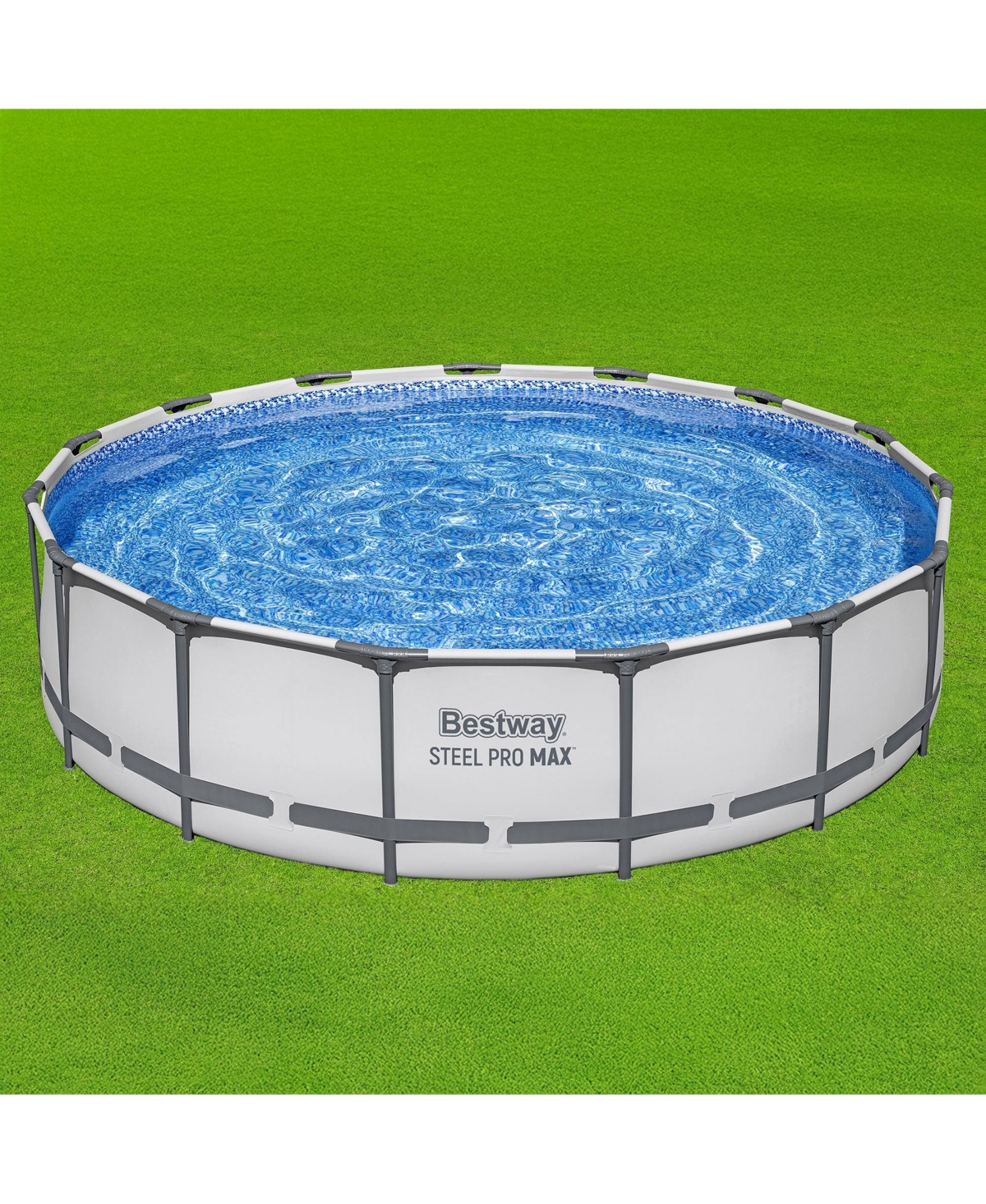 Bestway Steel Pro Max 15'x42" Round Above Ground Swimming Pool with Pump & Cover