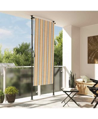 Outdoor Roller Blind Yellow and White
