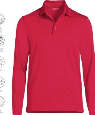 School Uniform Men's Rapid Dry Long Sleeve Modern Fit Polo