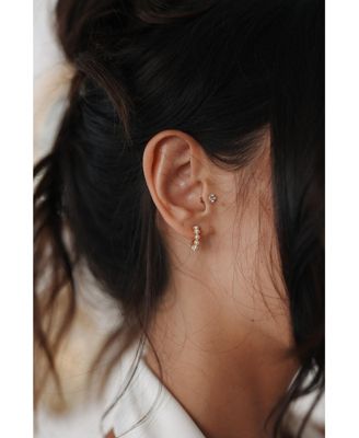 Jessica Pearl Mini Hoops