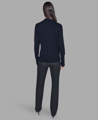 Petite Bow Long Sleeve Sweater