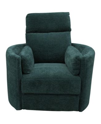 Single Piece 100% Polyester Peacock Power Swivel Glider Recliner