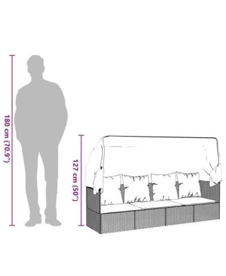 Outdoor Lounge Bed Grey