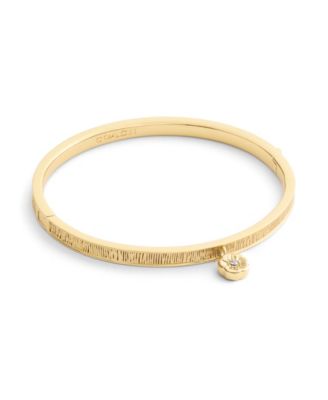 Gold Plated Tea Rose Charm Bangle Bracelets