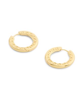 Signature C Minimal Hoop Earrings