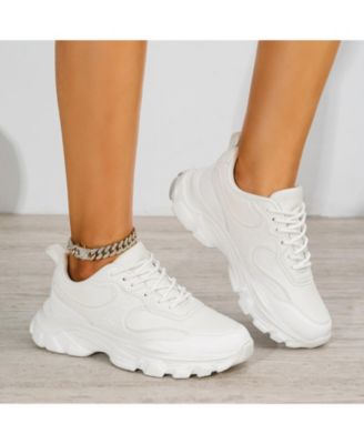 Lidia Mixed Material Sneakers
