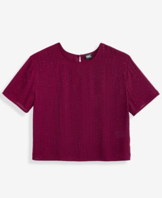 Women's Embellished Short-Sleeve Top, Macy's Exclusive