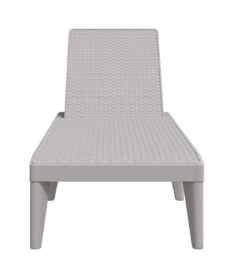 Sun Lounger Grey Polypropylene Standard Foldable Sun Lounger