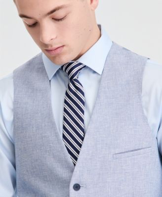 Men's Slim-Fit Linen-Blend Suit Separates Vest