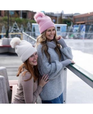 Women's Pom Pom Beanie - Tan