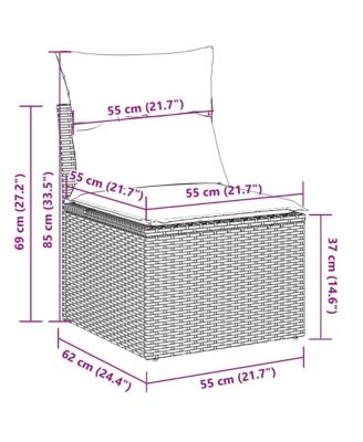 Garden Chair Black, Cream White