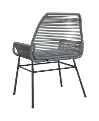 Garden Chair Grey PE rattan Medium Durable Garden Chair