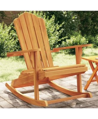 Garden Rocking Adirondack Chair Teak Solid teak wood Medium